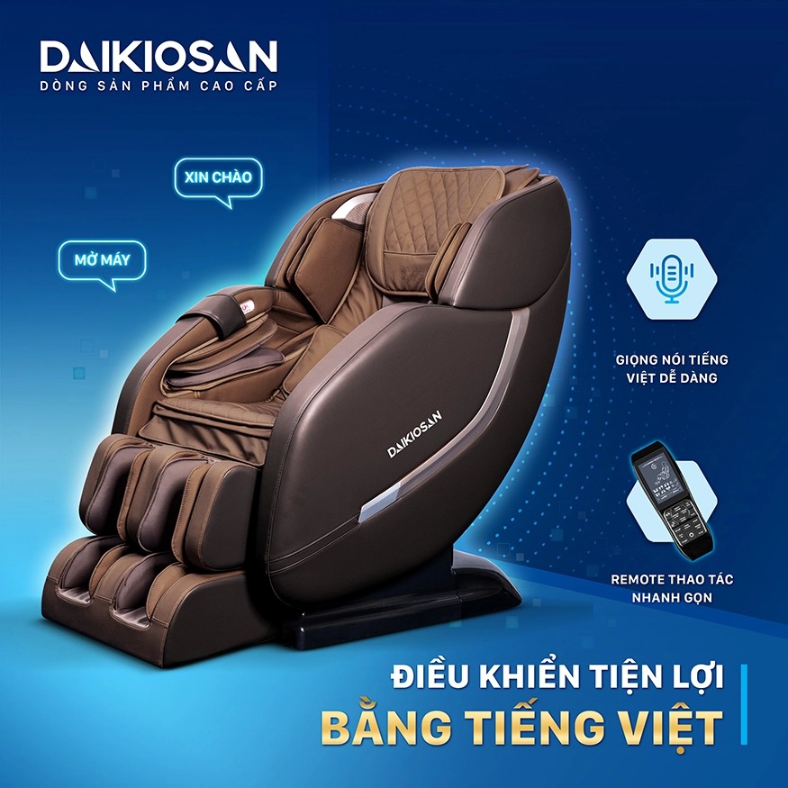 Ghế massage Daikiosan DKGM-10003 tích hợp massage nhiệt bằng sợi carbon tại thắt lưng